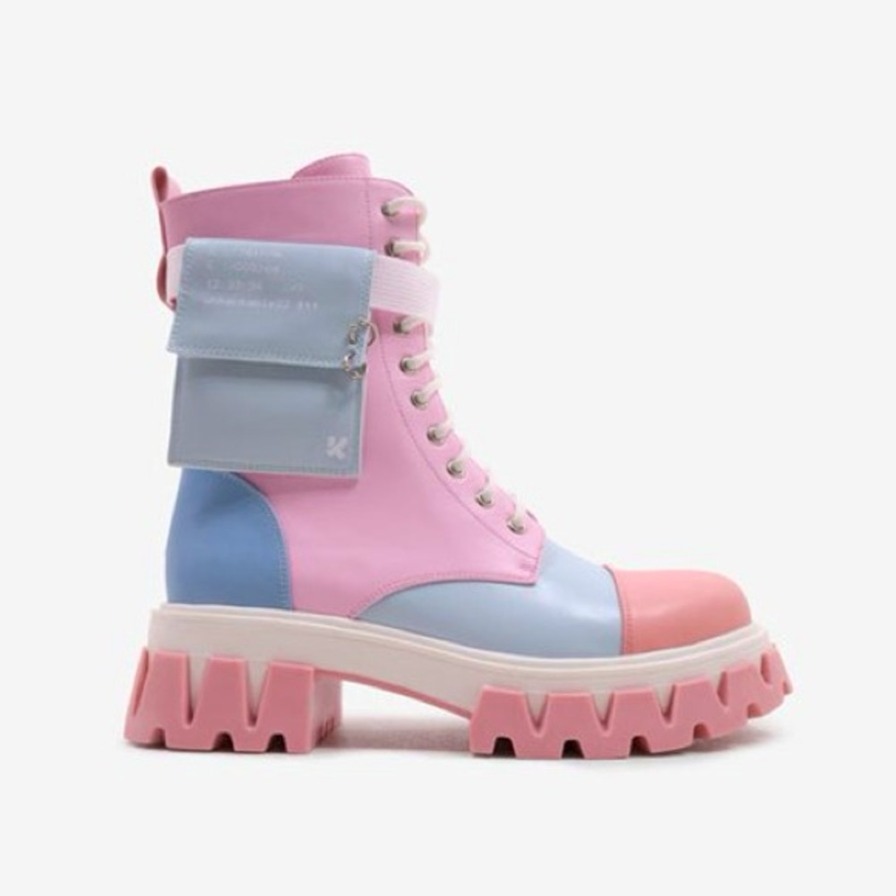 Pastel combat boots